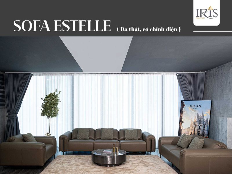 Sofa phòng khách biệt thự có chiều cao từ 85-95cm