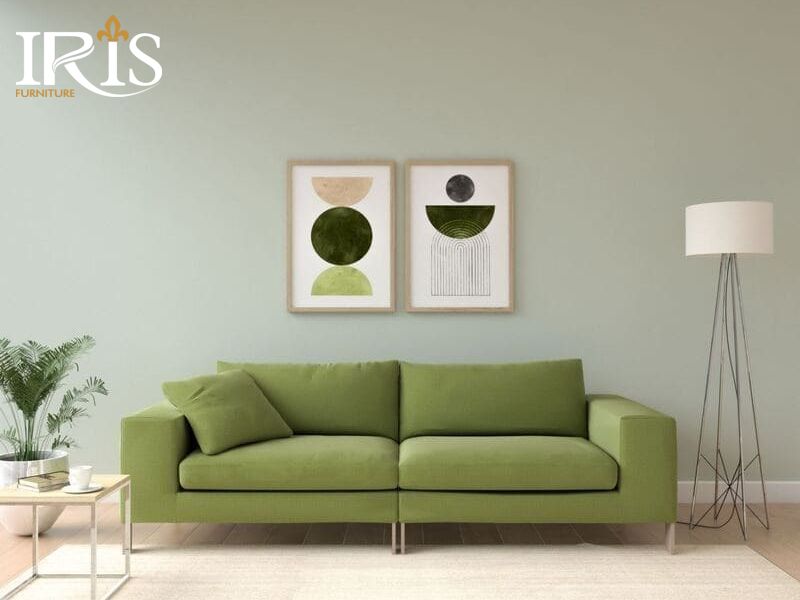 Sofa xanh lá hợp với phong cách hiện đại, tối giản và Bắc Âu