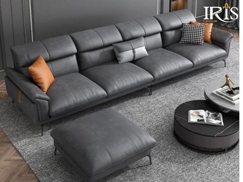 Sofa băng 2m5 thiết kế thanh lịch, phù hợp với phong cách nội thất tối giản và tinh tế.