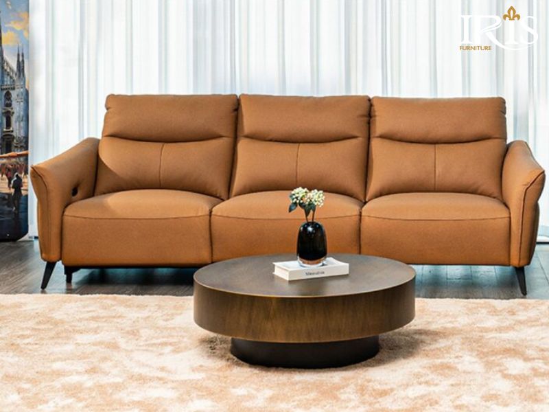 Sofa Bocella da bò Ý nguyên tấm – biểu tượng của sự sang trọng và đẳng cấp cho phòng khách hiện đại.