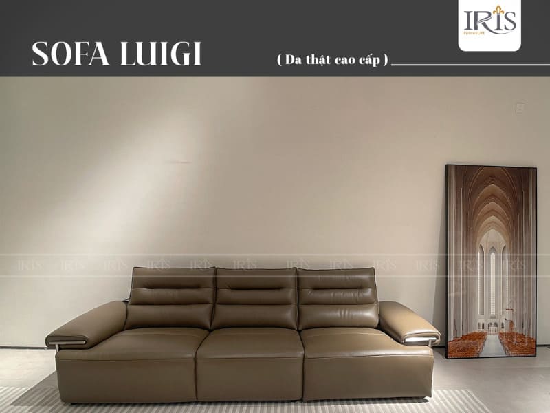 Ghế sofa nâu Luigi phong cách tối giản