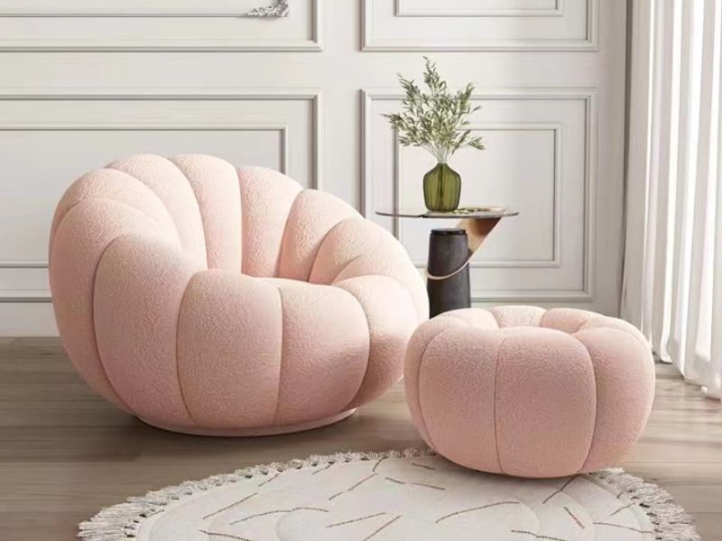 Sofa đơn tròn là loại ghế độc lạ mới mẻ hiện nay