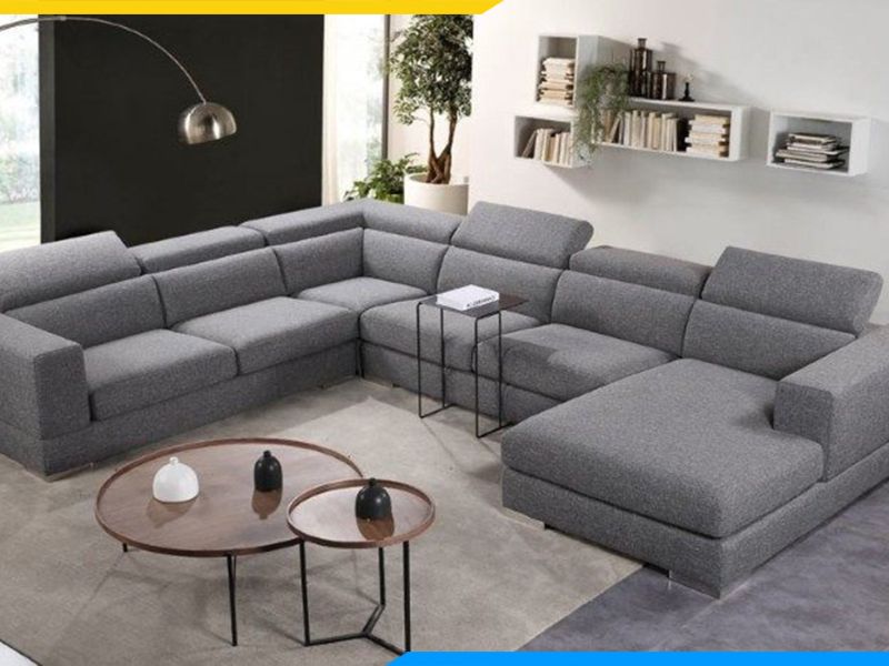 Sofa góc chữ U cho phòng khách rộng rãi