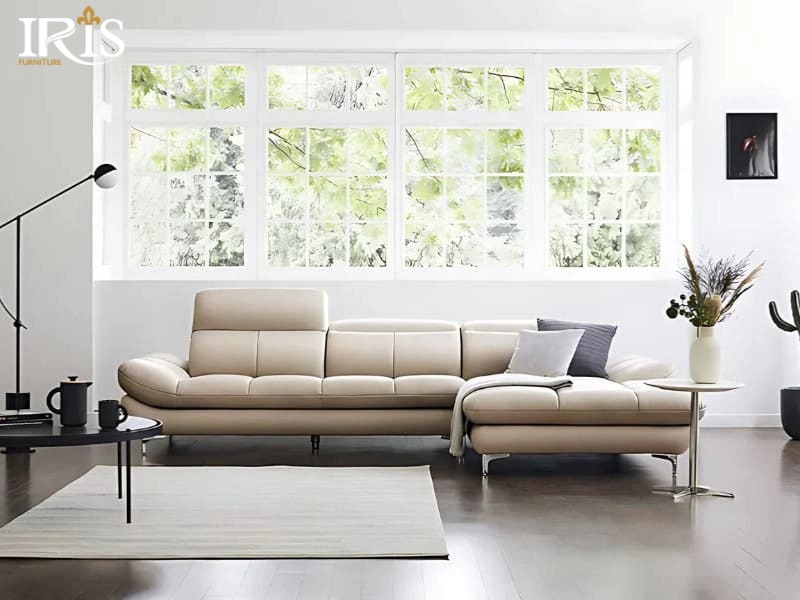 Sofa màu kem phong cách hiện đại tiện nghi