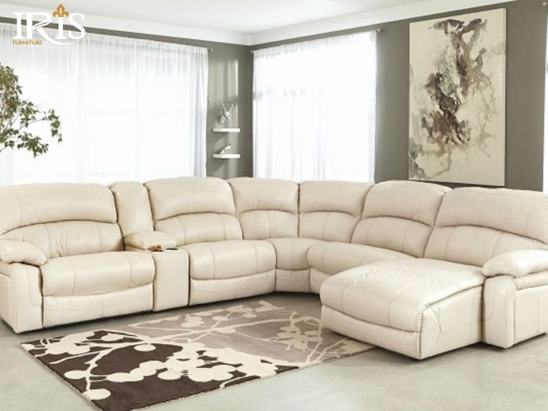 Lựa chọn sofa kem bằng da có độ bền cao