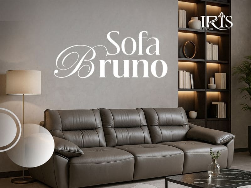 Sofa xám Bruno hiện đại