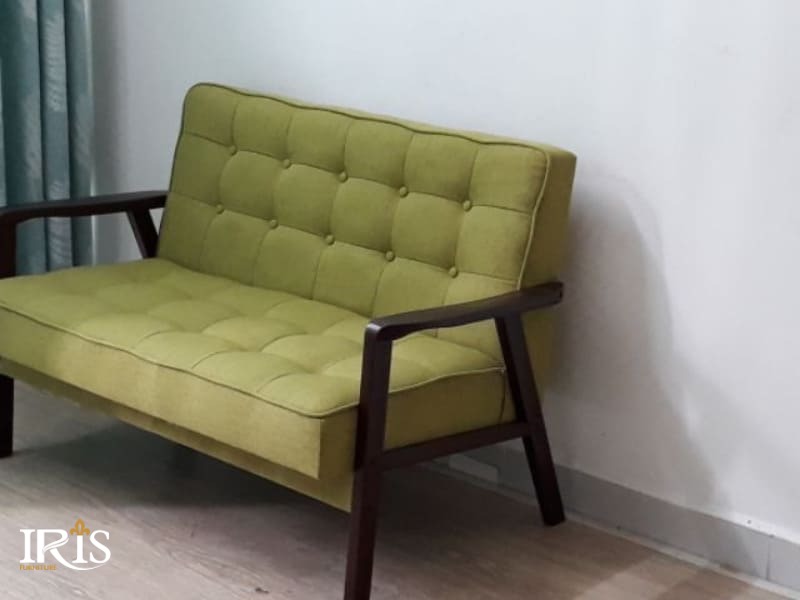 Sofa xanh rêu kén màu để phối với nội thất