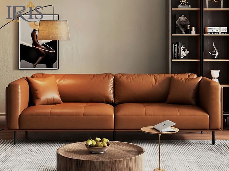 Sofa bọc da 2 chỗ sang trọng, đẳng cấp