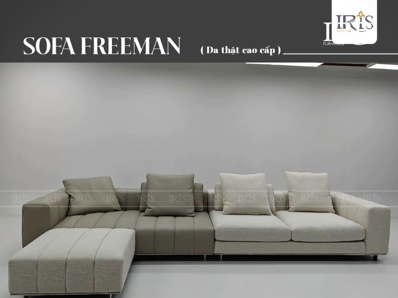 Sofa góc chữ L kích thước 2m3 x 1m6