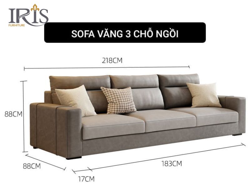 Sofa văng tiêu chuẩn cho phòng khách