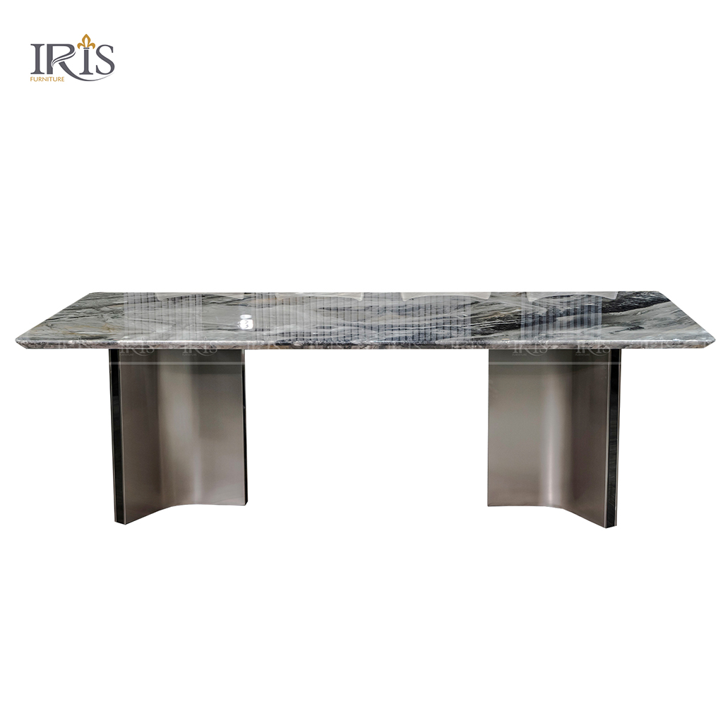 Bàn ăn Stefani cao cấp mặt đá Marble Ý tự nhiên