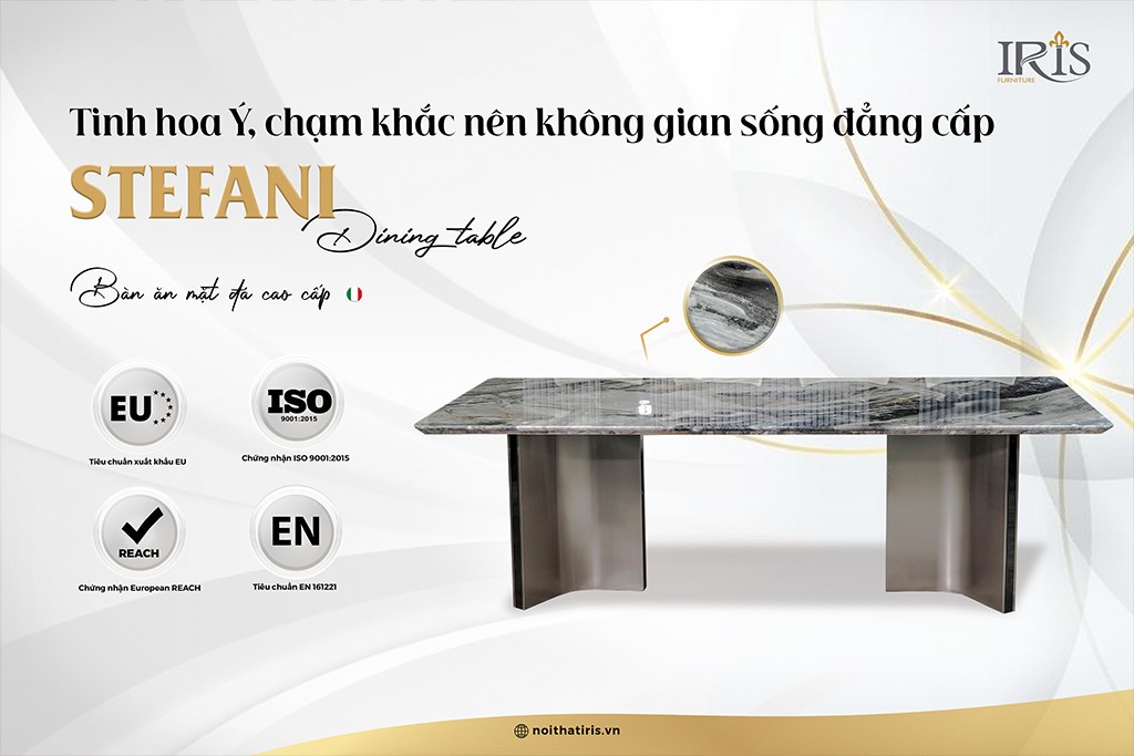 Bàn ăn thiết kế Ý, công nghệ Đức vượt trội