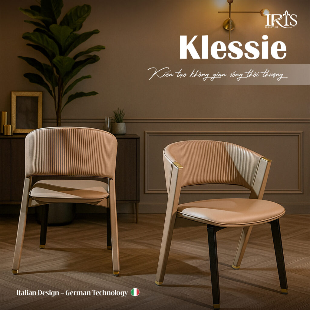Ghế ăn Klessie – tối giản Ý, sang trọng tinh tế.