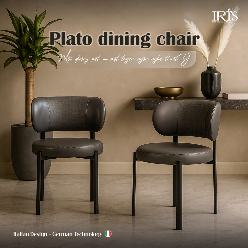 Ghế ăn Plato thiết kế tối giản theo phong cách Ý