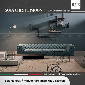 Sofa da thật cao cấp Chestermoon Baxter 3 chỗ