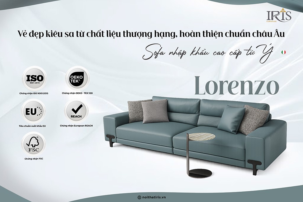 Sofa Lorenzo Casa tôn vinh điểm nhấn sang trọng