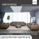Sofa Estelle 3 chỗ chỉnh điện da bò Ý