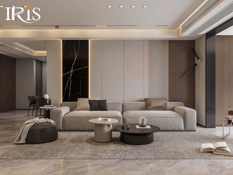 Focal point phòng khách quyết định bố trí nội thất và tránh rối mắt thị giác