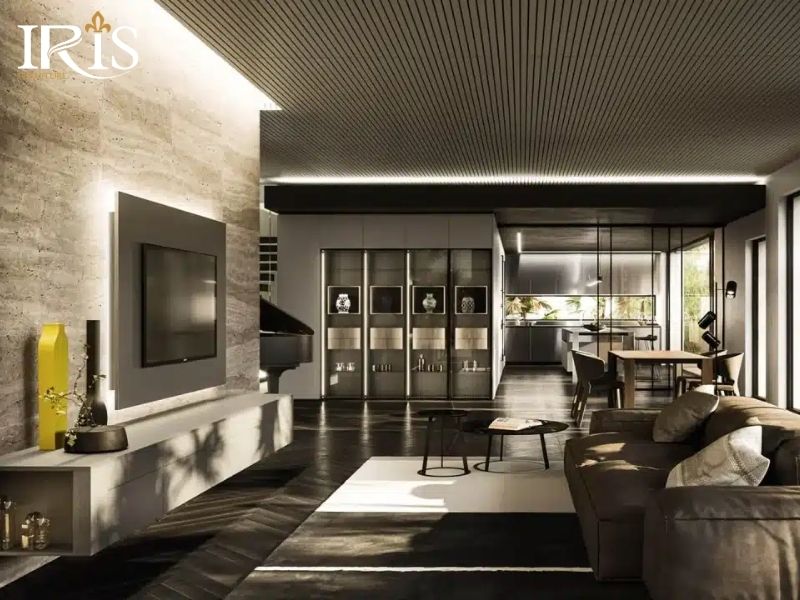 Phong cách transitional kết hợp cổ điển và hiện đại tạo không gian linh hoạt