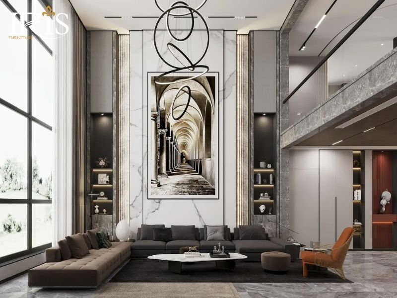 Sofa biệt thự cần kích thước phù hợp không gian và chất liệu da cao cấp bền đẹp