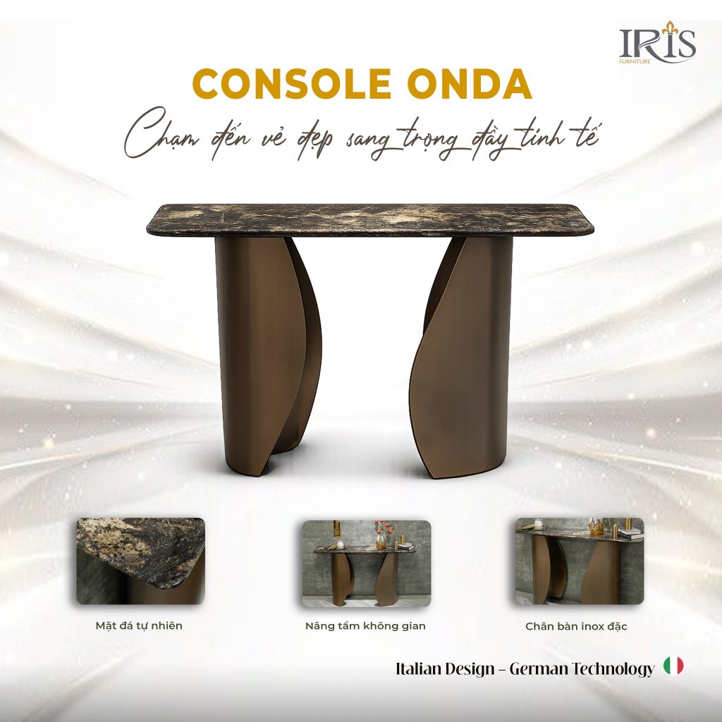 Thiết kế cân đối giúp console vừa chắc chắn, vừa thanh thoát